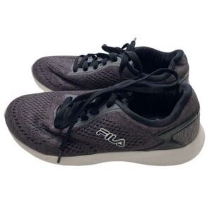 Womens FILA Black‎ Gray Memory Foam Cool Max Sneakers size 7 NEW